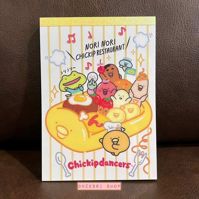 สมุดฉีก Chickip Dancers - Nori Nori Chickip Restaurant แบบสีขาว ขนาด 14.8 x 10.5 ซม. มี 4 ลาย รวม 100 แผ่น