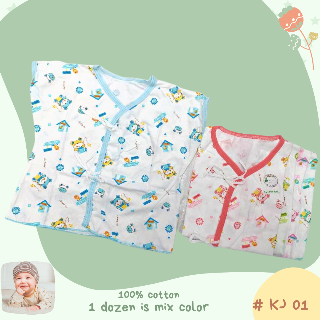 Baby shirt 0-6 month, เสื้อป้ายขาวลาย Kero Kids