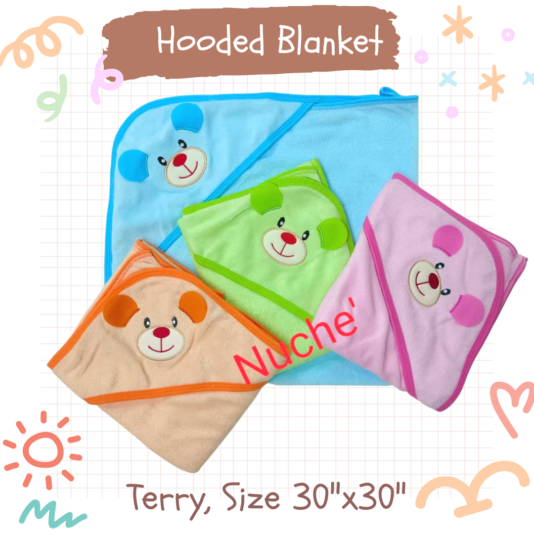 ผ้าห่อตัวเด็ก ผ้าขนหนุ, Terry hooded Blanket (ราคาต่อโหล)