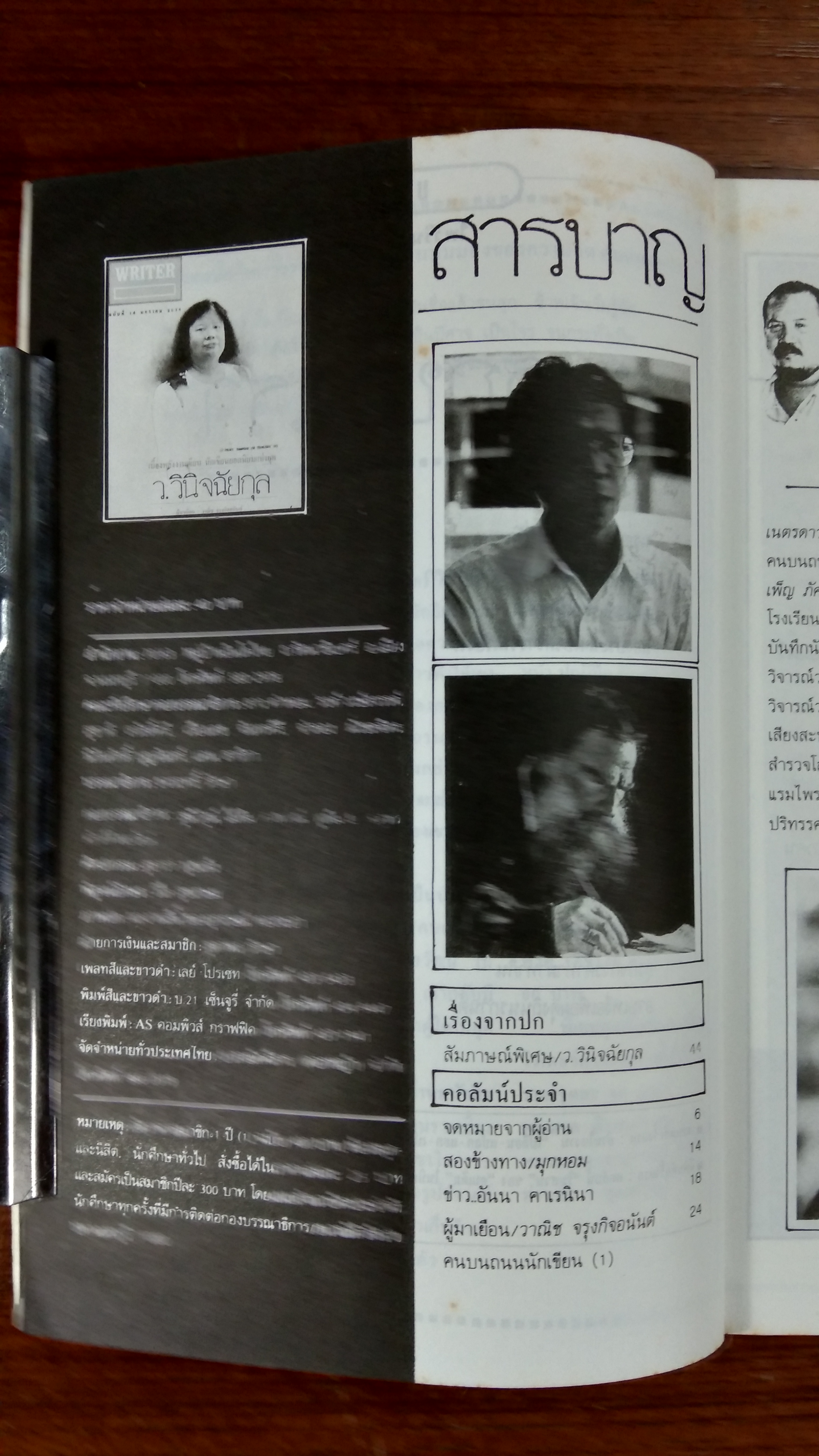 WRITER ฉบับที่ 16 ว.วินิจฉัยกุล