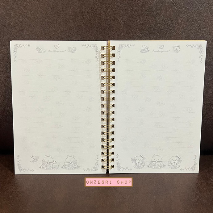 สมุดริมลวด Sumikko Gurashi Maison de FLEUR (Limited) แบบสีน้ำตาล ปกแข็ง ขนาด B6 (18 x 12.5 ซม.) 120 หน้า