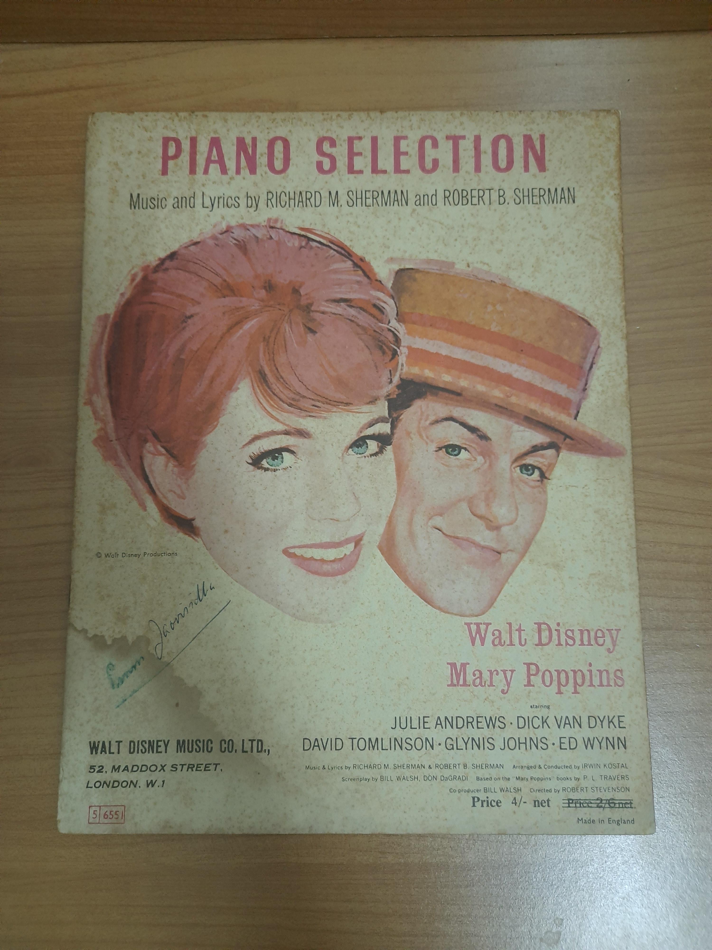 Piano Selection Music and Lyrics by RICHARD M.SHERMAN and ROBERT B. SHERMAN