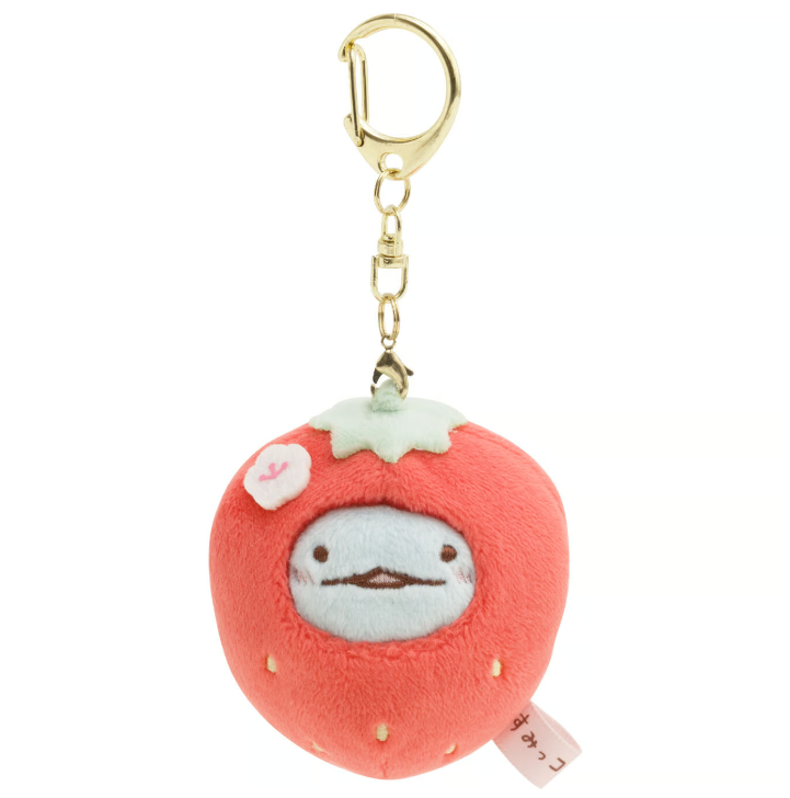 พวงกุญแจตุ๊กตา Sumikko Gurashi Dazaifu Store (Limited) แบบ Tokage Strawberry ขนาด 6 x 5 ซม.