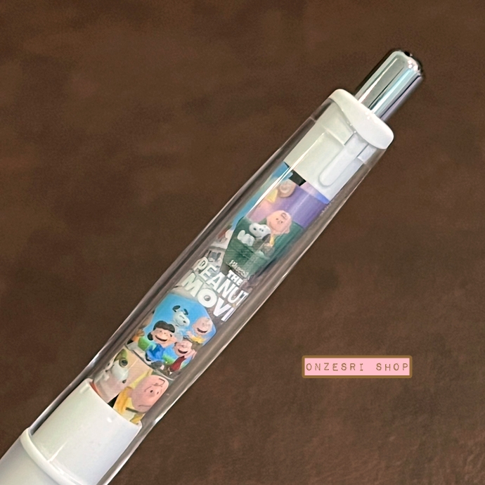 ดินสอกดเขย่าไส้ Dr.Grip I Love Snoopy Peanuts Movie ลาย Collage ที่จับสีดำ หัว 0.5