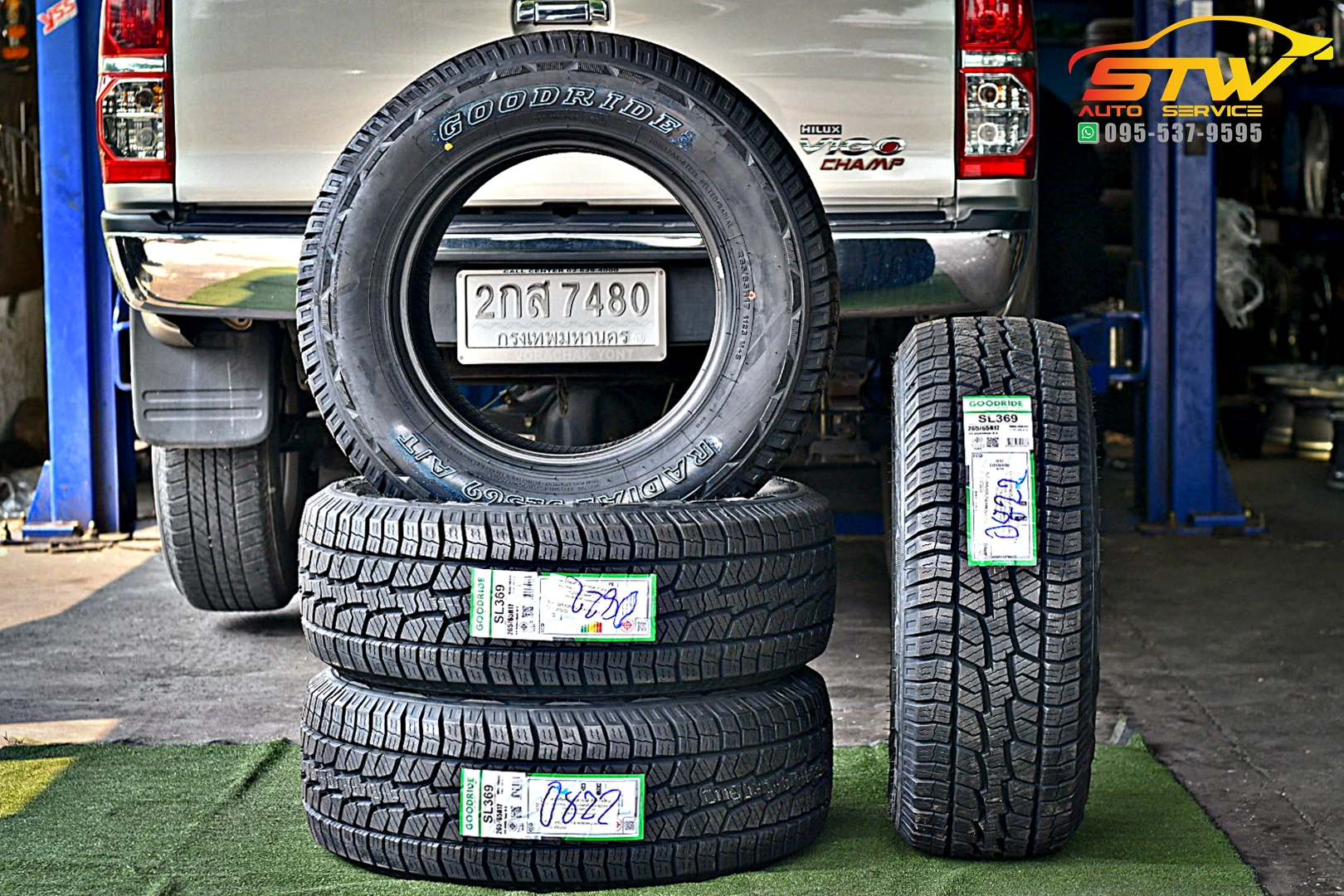 เปลี่ยนยาง TOYOTA PRERUNNER GOODRIDE RADIAL SL369 AT 265/65R17 - ยางรถยนต์ราคาถูก ทรัพย์ทวีเจริญยางยนต์ : Inspired by LnwShop.com