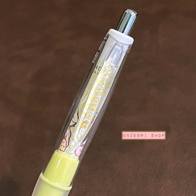 ดินสอกดเขย่าไส้ Dr.Grip ลาย Sumikko Gurashi สลับชุดกันใส่ สีเหลืองลายทาง หัว 0.5 ตรงที่จับเป็นลายน่ารัก