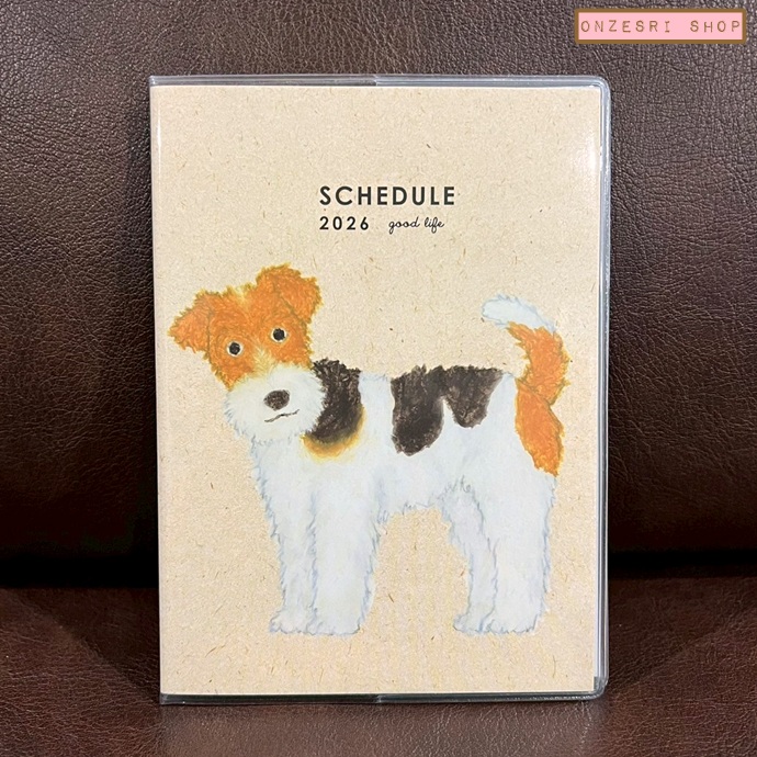 สมุด 2026 Schedule Book เล่มบาง A6 ลาย Yusuke Yonezu - Schnauzer Dog ขนาด 10.5 x 15.2 ซม. (48 หน้า) มีให้จดตั้งแต่เดือน 1/2026 - 12/2026 เป็นปฎิทินแบบ monthly