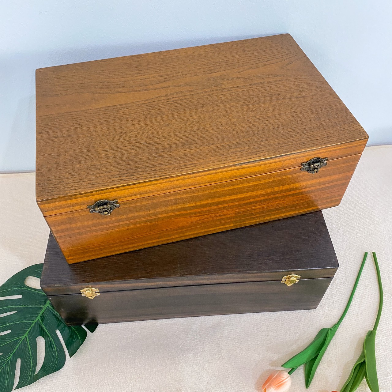 กล่องไม้ฝาล็อค ไซส์ XL (Wooden lock box, XL size)