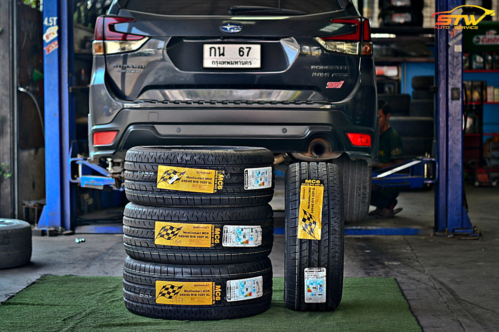 ยาง CONTINENTAL MaxContact MC6 245/45R19 102Y ติดตั้งใส่ SUBARU FORESTER