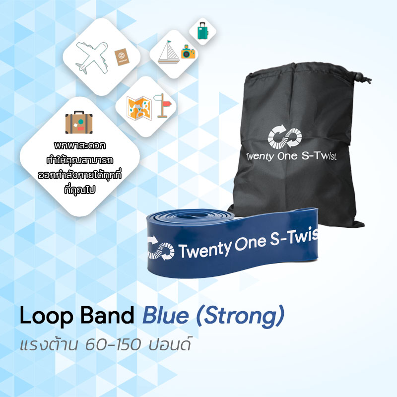 ยางยืดออกกำลังกายแบบห่วง Loop Band Blue (Strong)