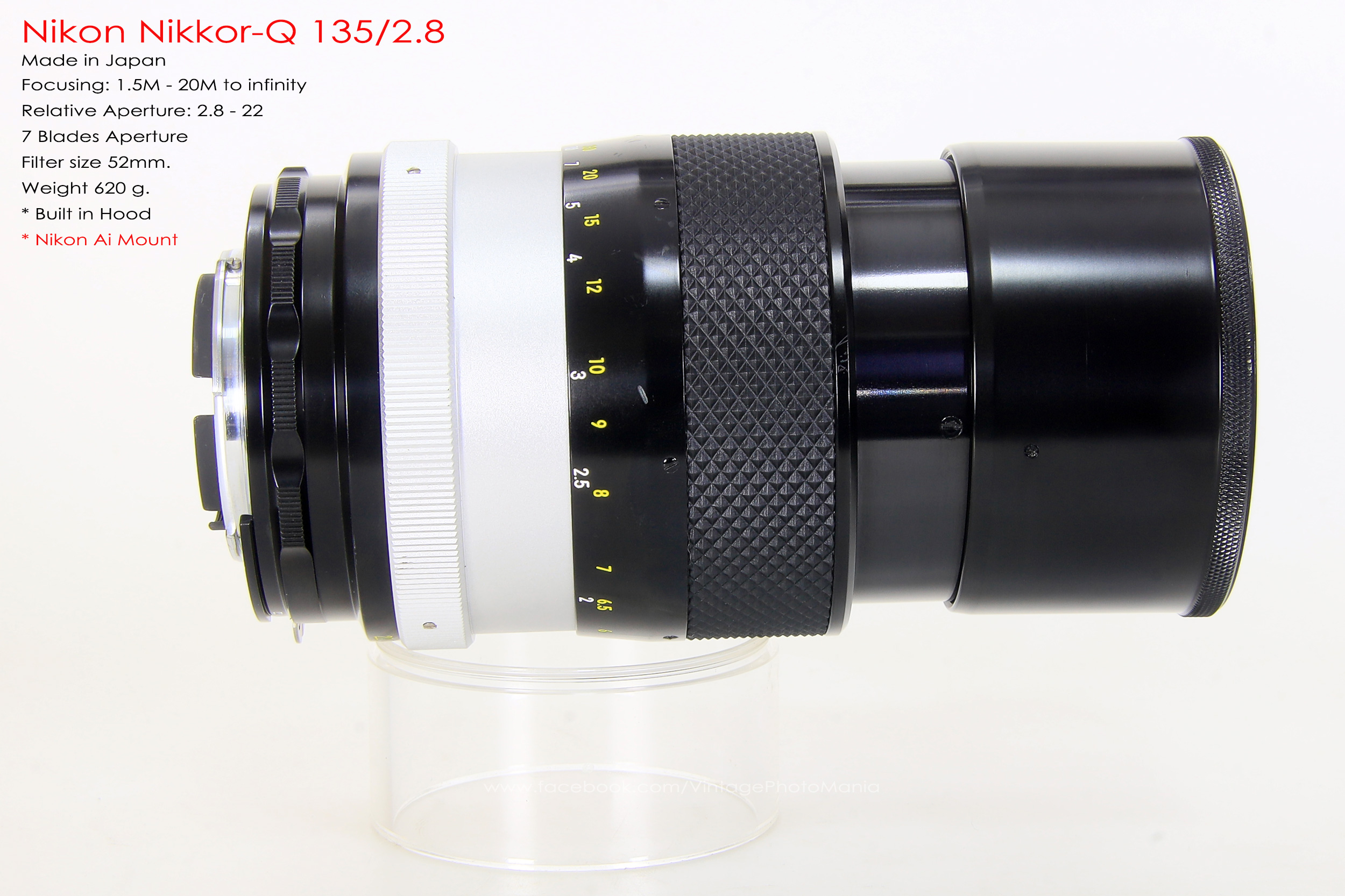 Nikon Nikkor-Q 135/2.8 *Nikon Ai-S Mount เลนส์พรอตเทรตคมๆละลายหลังสวย