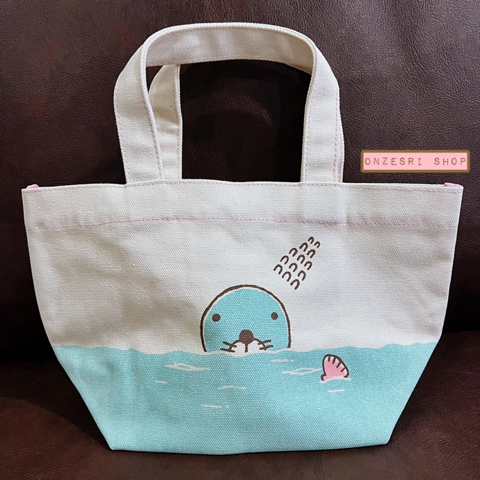 กระเป๋าหิ้ว Bonobono Tote Bag จากญี่ปุ่น ขนาด 19 x 30 x 12.5 ซม. มีช่องใส่ของหลักและช่องเล็กด้านข้าง (ช่องเล็กมีซิป)