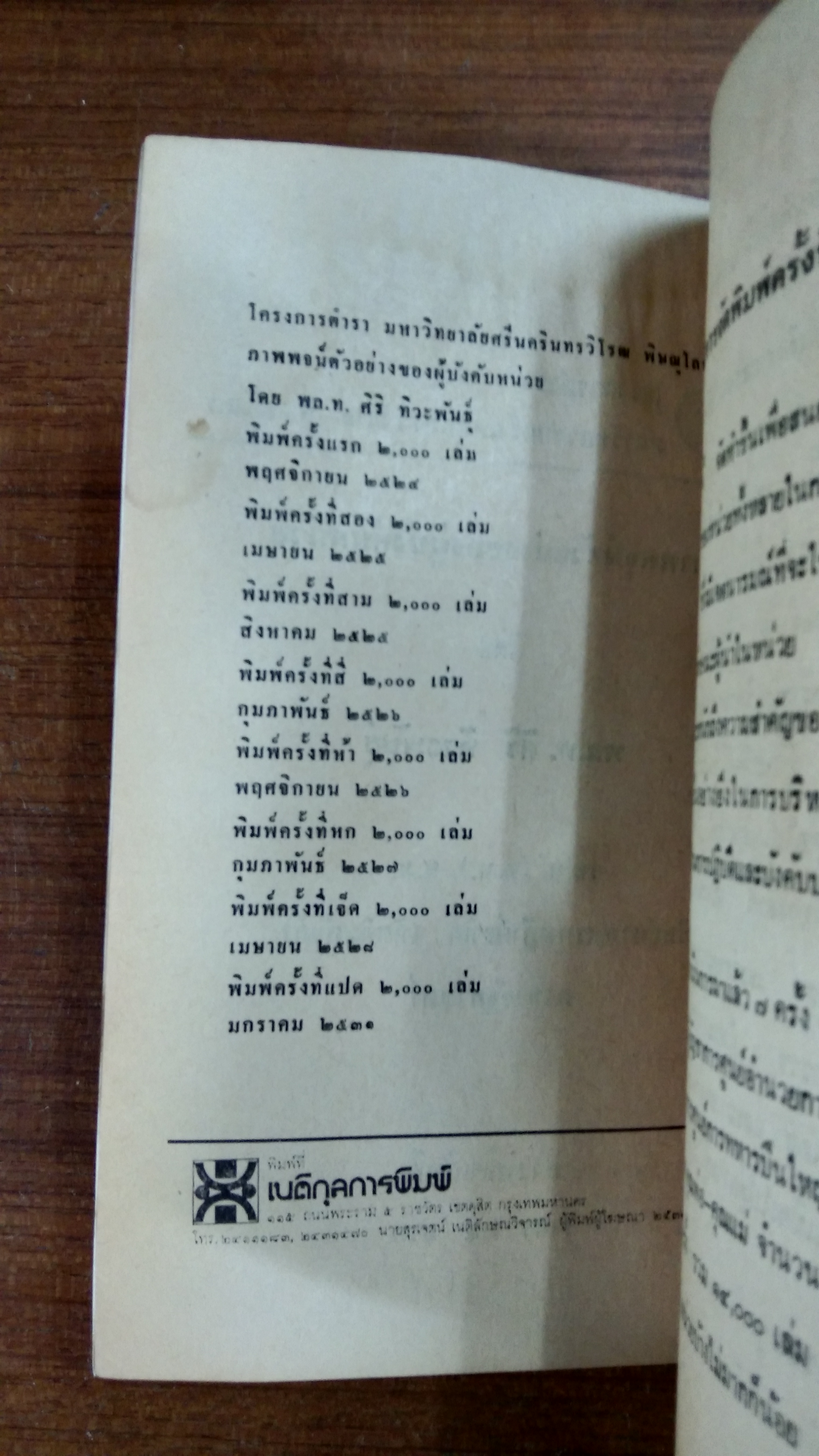ภาพพจน์ตัวอย่างของผู้บังคับหน่วย / พลโท ศิริ ทิวะพันธุ์