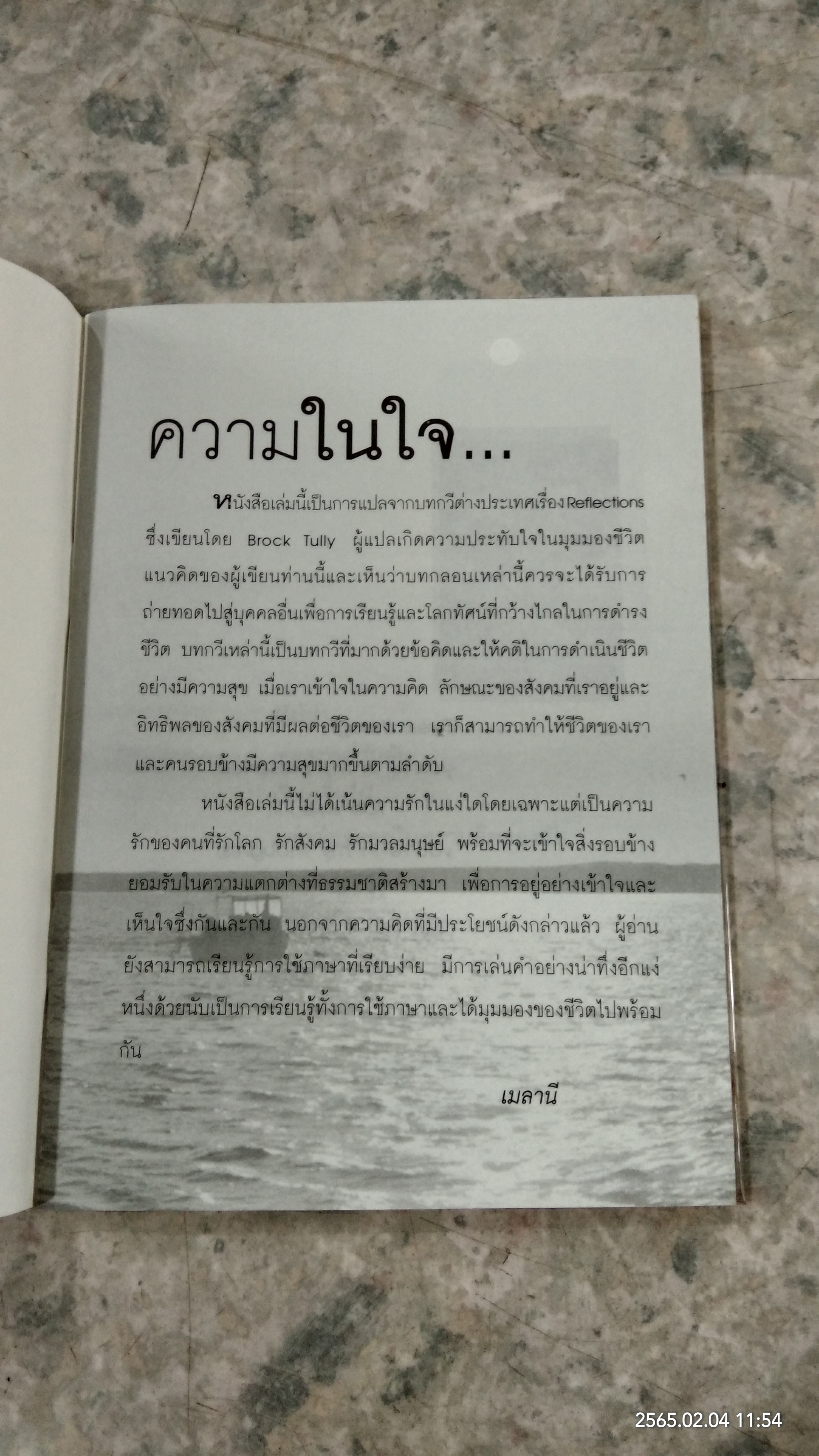 ในห้วงคิดคำนึง / เมลานี