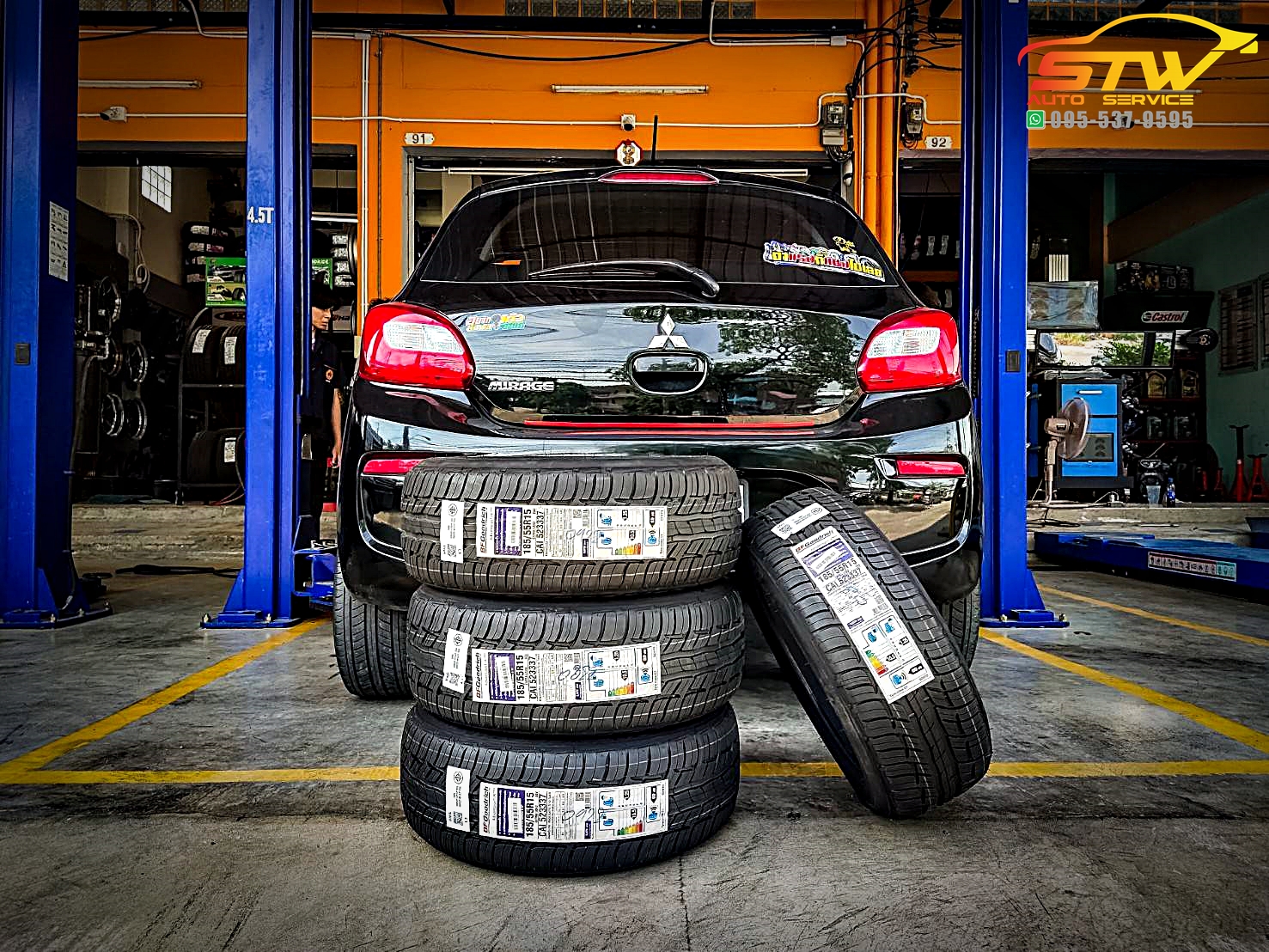 เปลี่ยนยาง MITSUBISHI MIRAGE BF GOODRICH Advantage TA DRIVE 185/55R15 86V