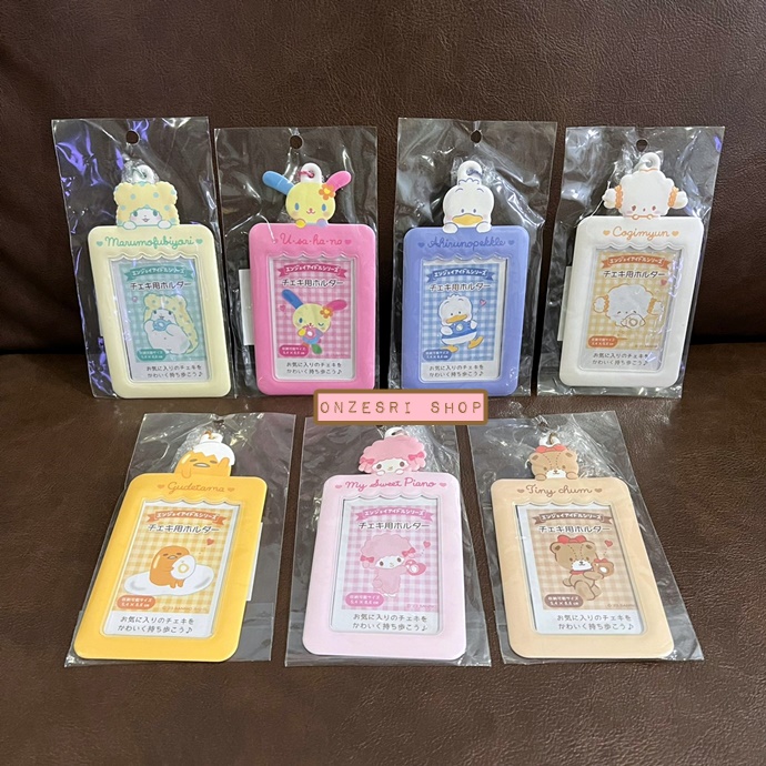 พวงกุญแจเฟรมการ์ด/โพลารอยด์/รูป/บัตร ของแท้จาก Sanrio Japan ขนาด 7.4 x 0.3 x 14.2 ซม. ทำจาก PVC มี 7 แบบให้เลือก