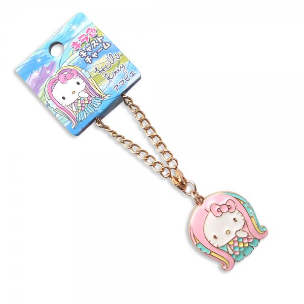 พวงกุญแจ Hello Kitty x Amabie (Japan Limited) เป็นแบบโซ่ห้อยกระเป๋า ขนาด 3.4 x 3.5 ซม. (ไม่รวมโซ่)