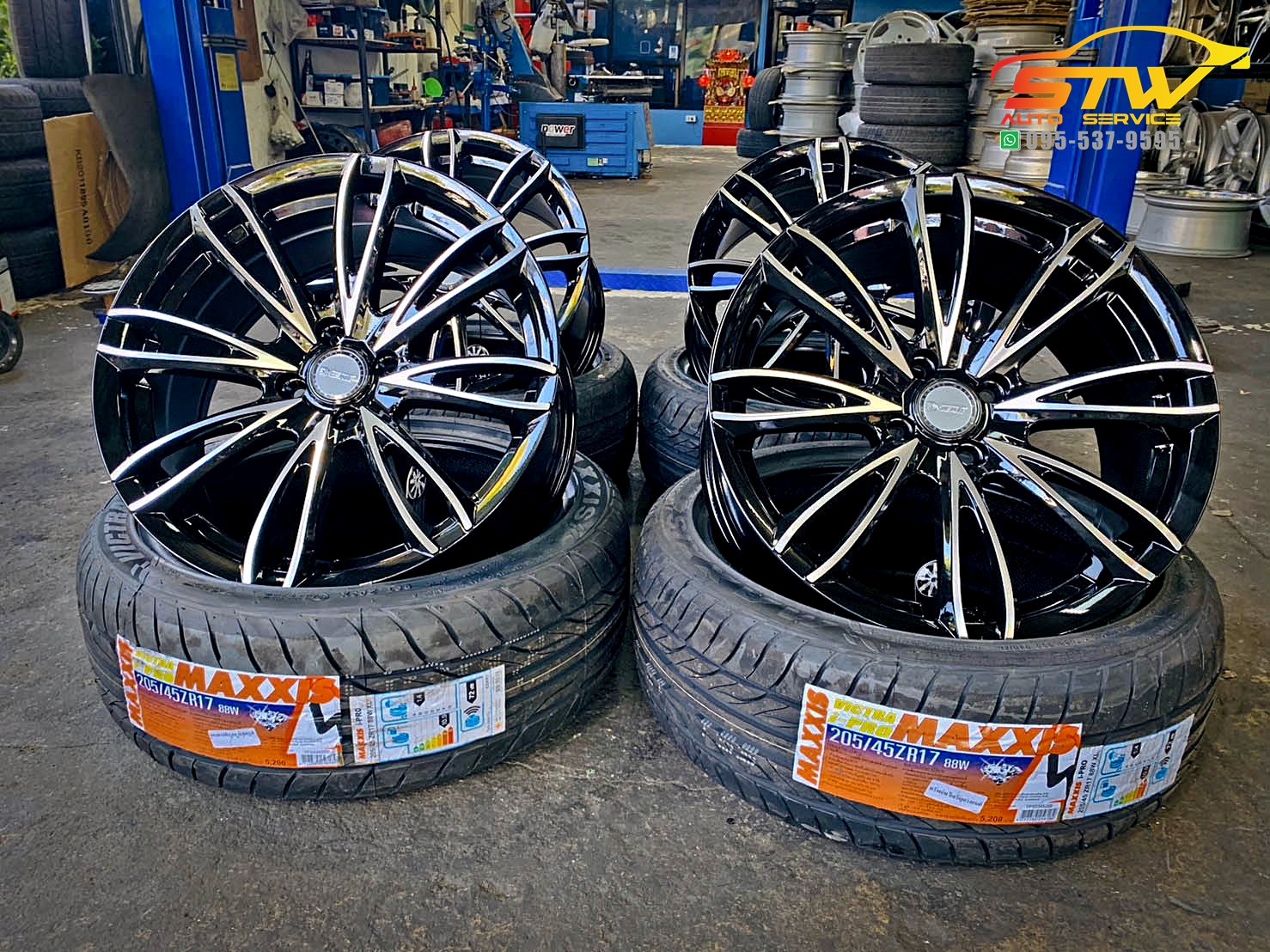 ล้อแม็กซ์ Decenti STW489 ขอบ17นิ้ว MAXXIS I-PRO 205/45R17 88W