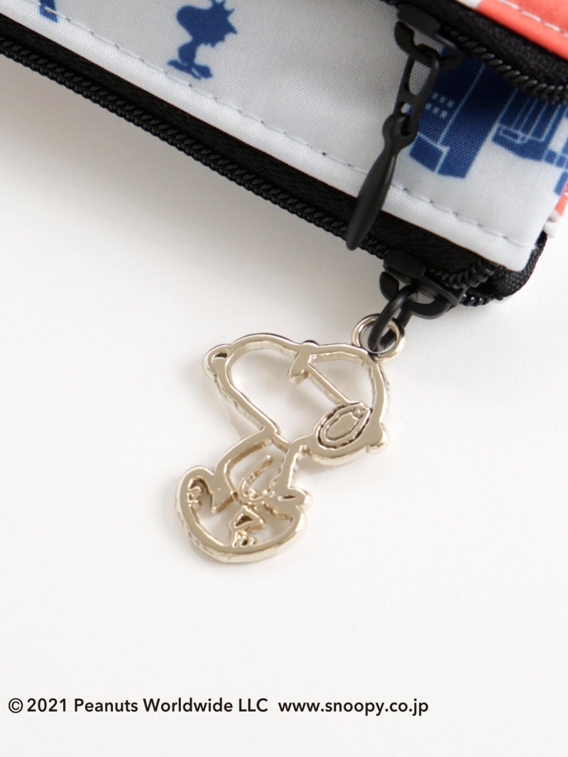 กระเป๋า Peanuts x Afternoon Tea LIVING Double Pouch คอลเลกชั่น Snoopy in Tokyo (Limited) มีช่องซิปใส่ของ 2 ช่อง ขนาด 17 x 12 x 5 ซม.