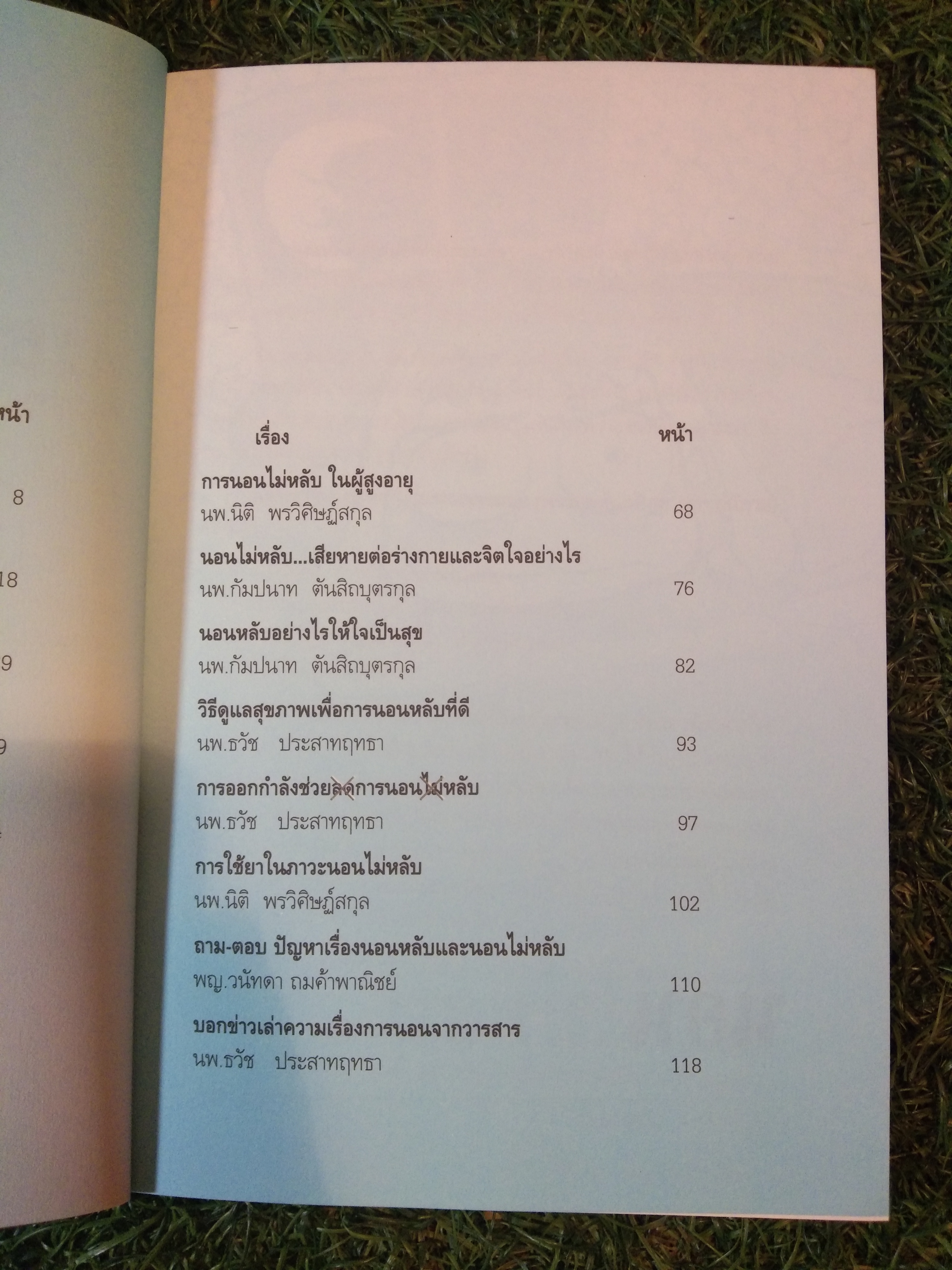 รู้โรค รู้รักษา นอนหลับ นอนไม่หลับ ป้องกันได้ รักษาหาย ด้วยตัวเอง / นพ.ธวัช ประสาทฤทธา,พญ.วนัทดา ถมค้าพาณิชย์,นพ.กัมปนาท ตันสิถบุตรกุล,นพ.นิติ พรวิศิษฏ์สกุล