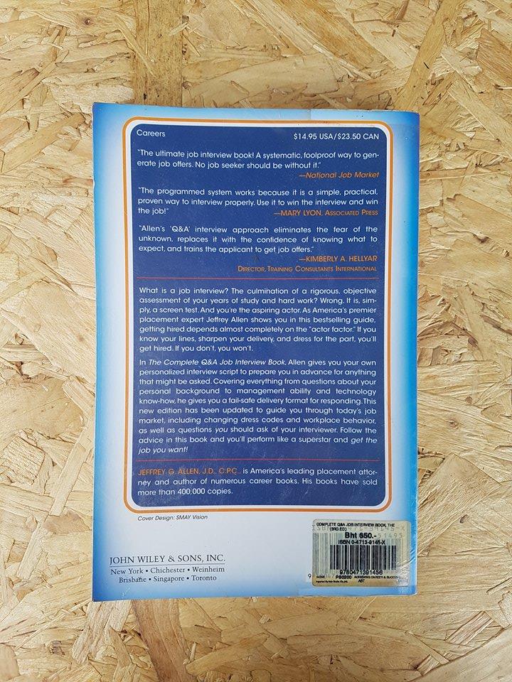 THE COMPLETE Q & A JOB INTERVIEW BOOK THIRD EDITION / Jeffrey G. Allen