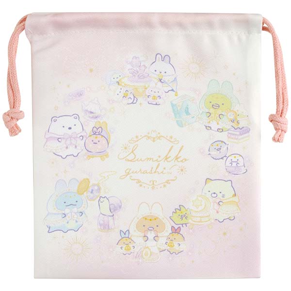 เซ็ตกระเป๋ารูดเชือก 3 ใบ ลาย Sumikko Gurashi Rabbit's Mysterious Charm ขนาด 21 x 18 ซม.