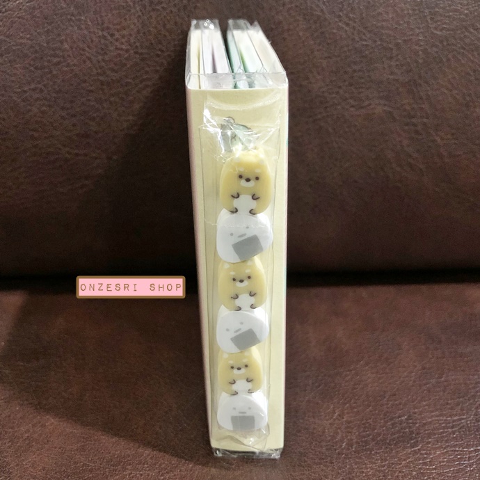 กระดาษโน้ต Memo แบบเล่มลาย Sumikko Gurashi - Dog Cosplay with Puppy สีชมพู มียางลบเล็ก 6 ก้อน ขนาด 9 x 7 x 1.8 ซม. กระดาษมี 6 ลาย รวม 120 แผ่น