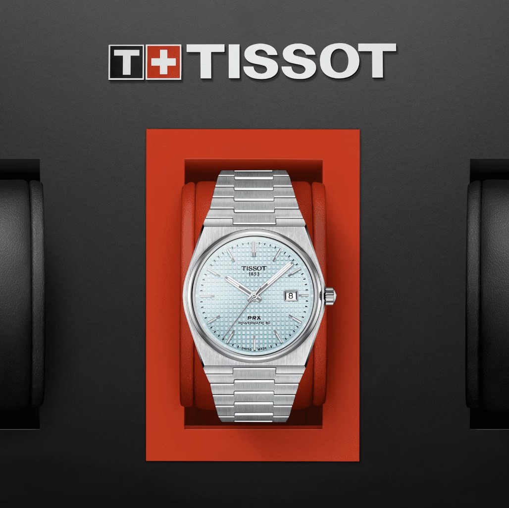 (ประกันศูนย์ไทย 2 ปี) TISSOT PRX POWERMATIC 80 Ice-Blue รุ่น T137.407.11.351.00