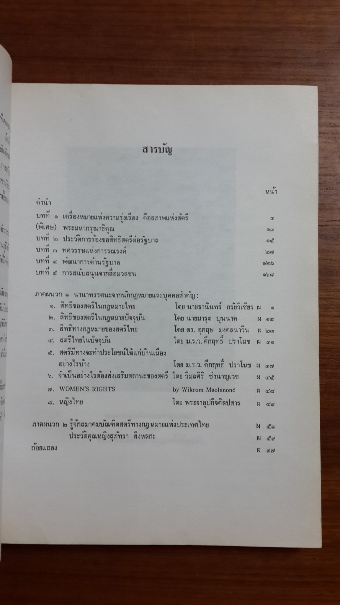 สิทธิสตรี : ประวัติและวิวัฒนาการของการเรียกร้องสิทธิสตรีไทย / สุภัทรา สิงหลกะ