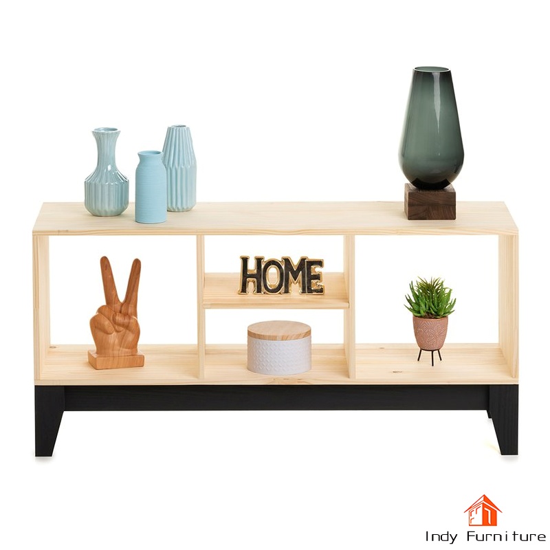 ชั้นวางอเนกประสงค์ ไม้ยางพารา รุ่น Sim-B100 สีธรรมชาติ 100x30x50cm.