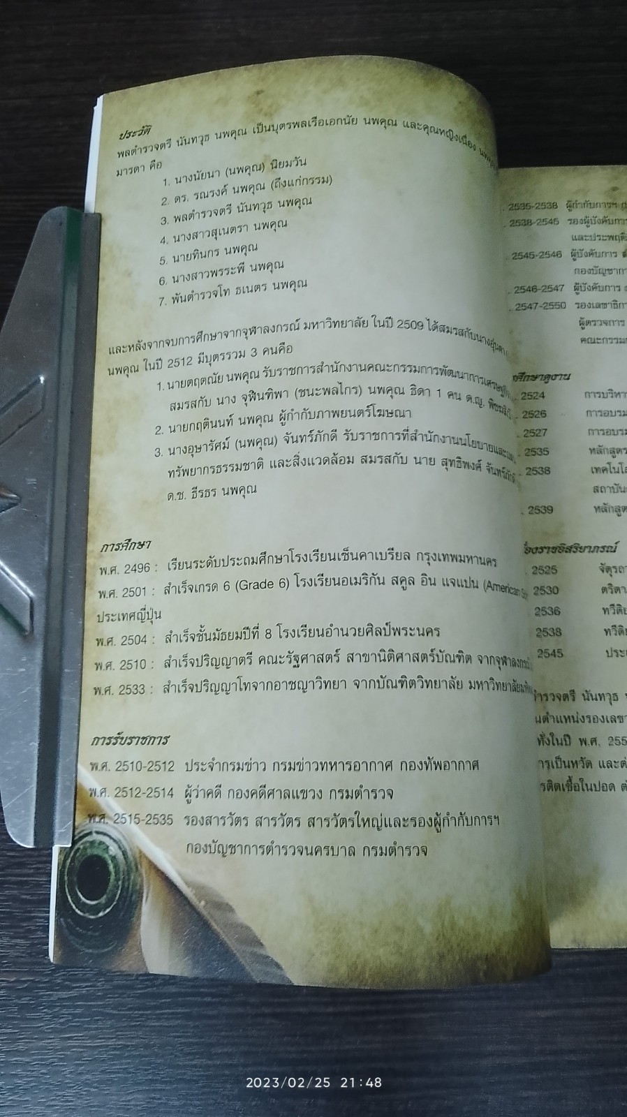 อนุสรณ์ในงานพระราชทานเพลิงศพ พลตำรวจตรี นันทวุธ นพคุณ