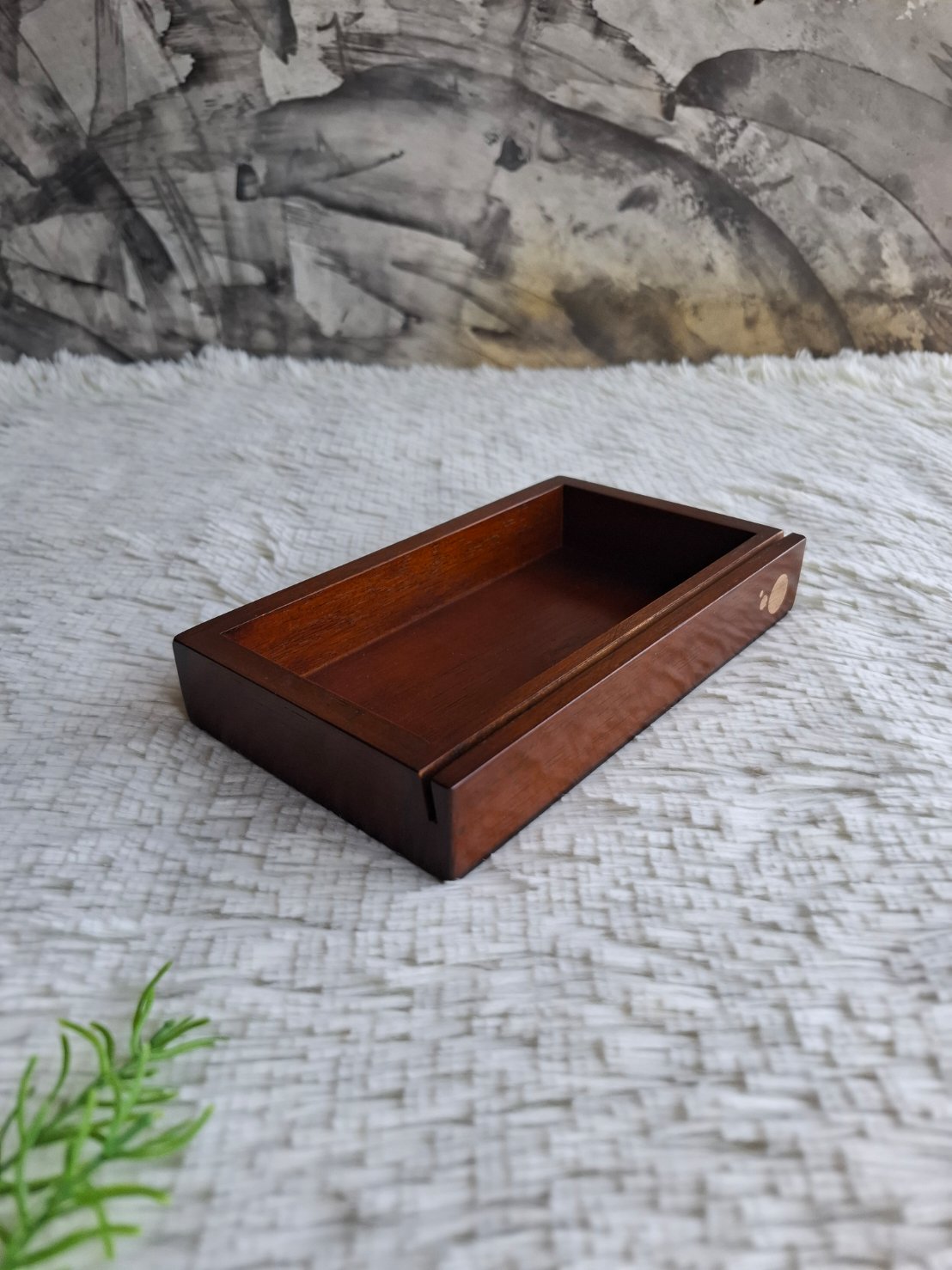 ถาดไม้ใส่นามบัตร