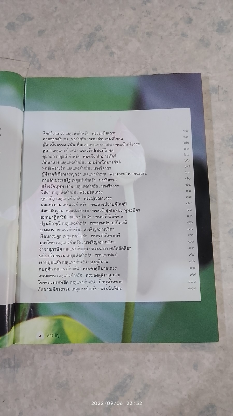 คำตรัสของพระพุทธเจ้า เหตุแห่งคำตรัส (มีรอยโดนน้ำ) / นิดดา หงษ์วิวัฒน์