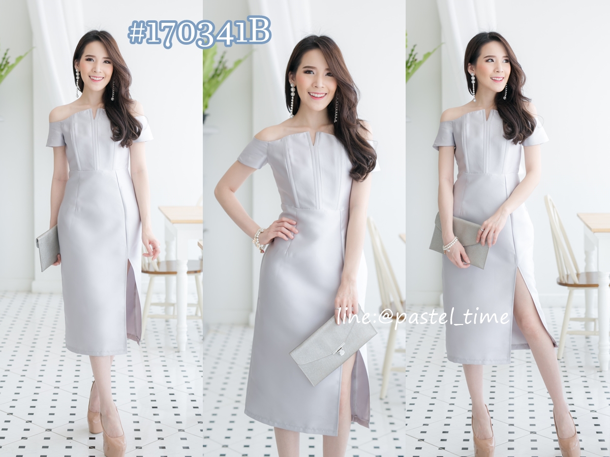 Really Like You Dress : Silver เดรสสั้นสีเงิน