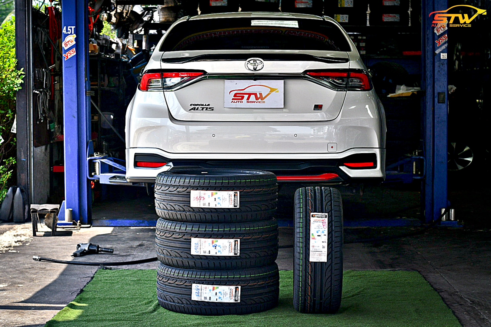 ยาง HANKOOK V12 Evo2 K120 225/45R17 94Y ติดตั้งใส่ TOYOTA ALTIS GR Sport