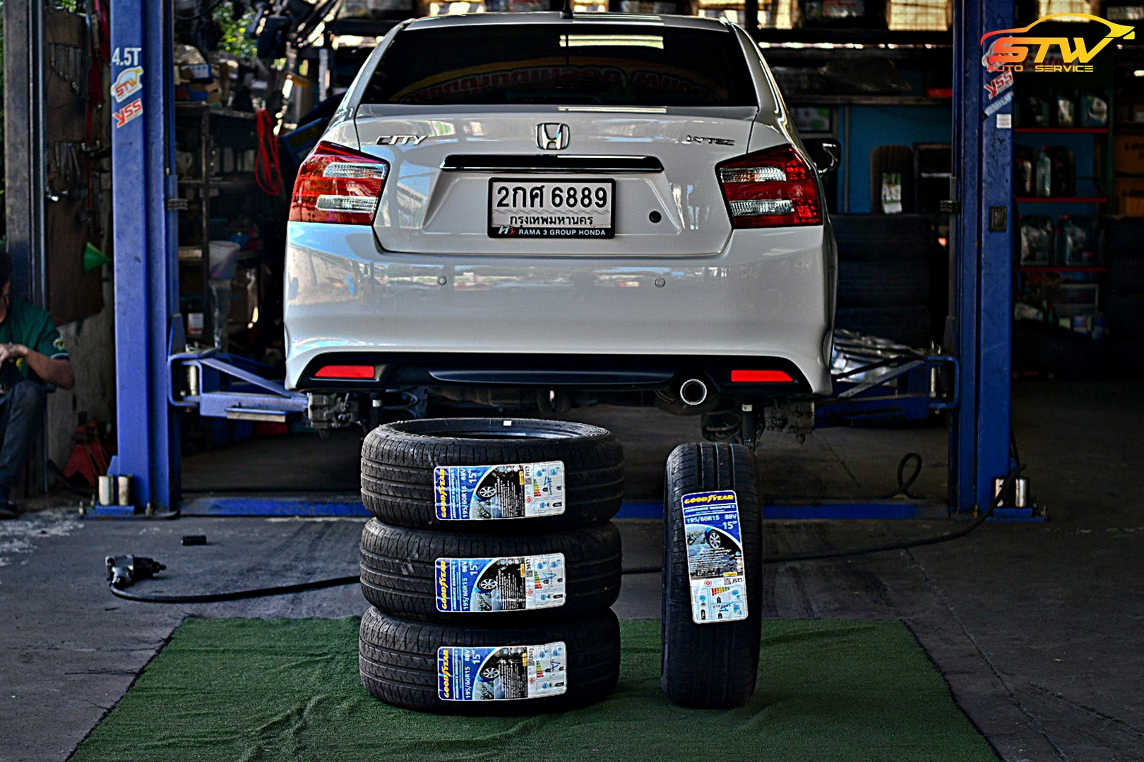 ยาง GOODYEAR Assurance Duraplus2 195/60R15 88V ติดตั้งใส่ HONDA CITY