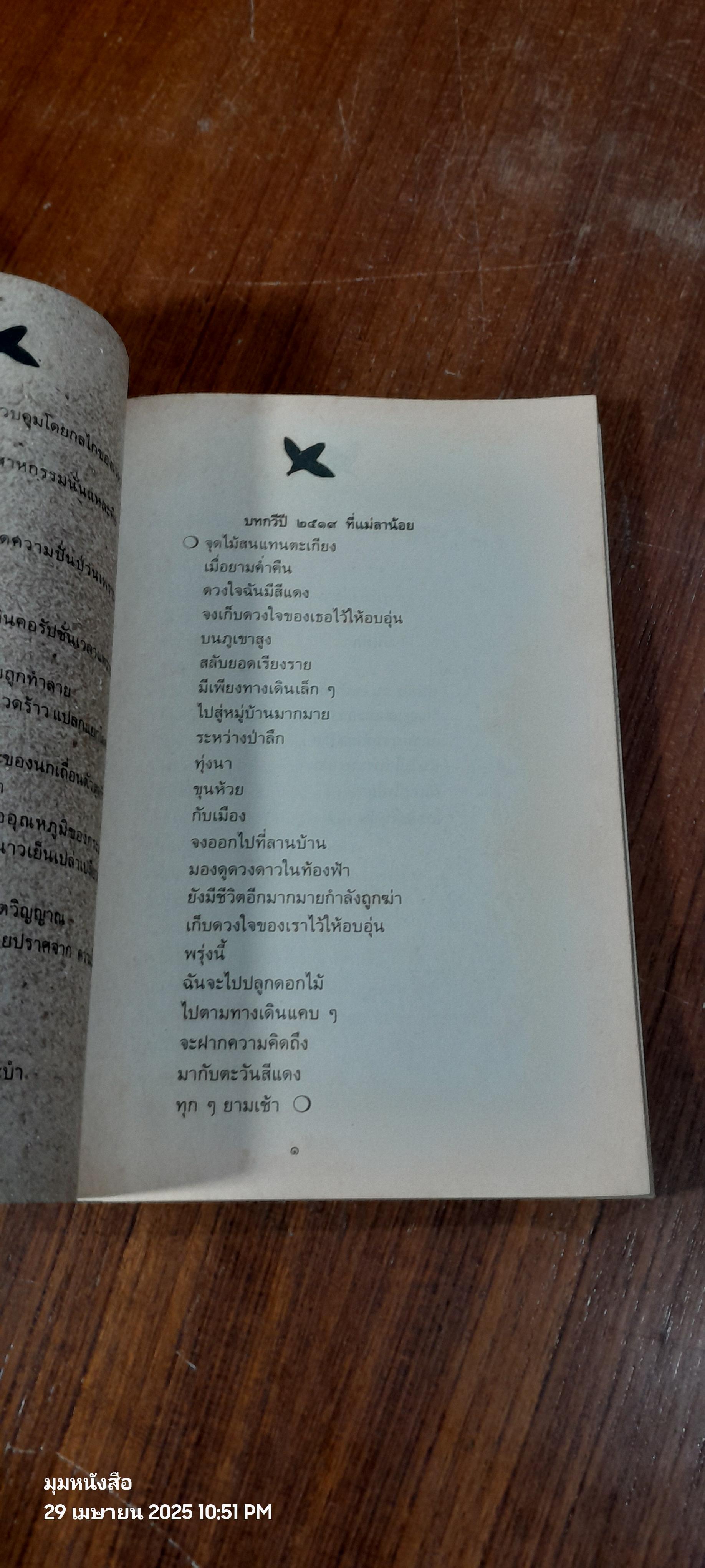 เพลงชีวภาพจากนกเถื่อน บินใต้ดิน / วีระศักดิ์ ยอดระบำ