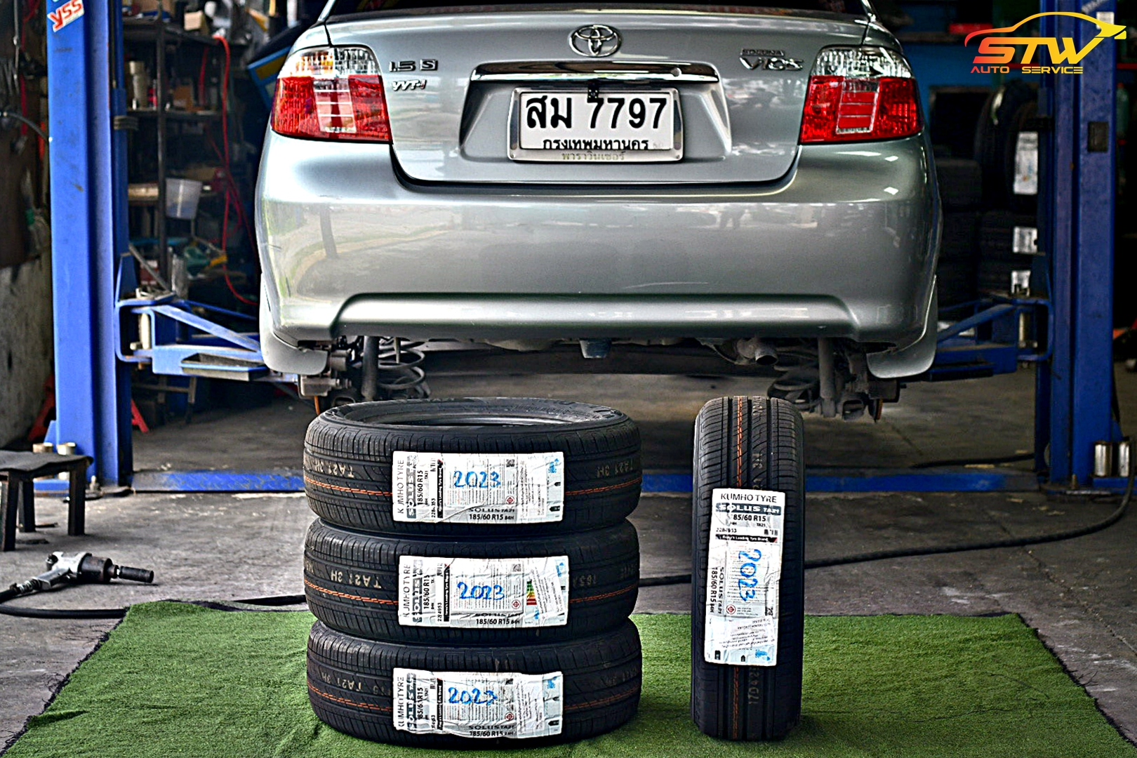 ยาง KUMHO SOLUS TA21 185/60R15 84H ติดตั้งใส่ TOYOTA VIOS