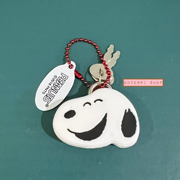 เซ็ตแม่กุญแจพร้อมลูกกุญแจ Korokoro Snoopy Mascot Padlock ทำจากยาง ขนาด 4.3 ซม. มี 3 แบบให้เลือก