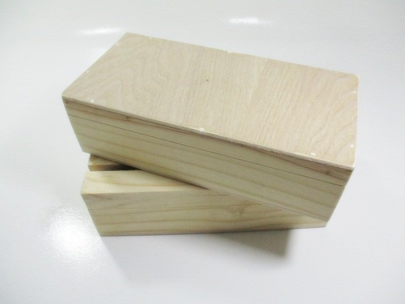 งานดิบกล่องไม้สนฝาครอบขนาด 10x20x6cm