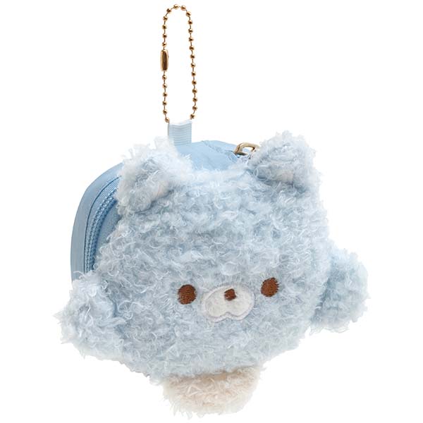 กระเป๋า Eco ลาย Rilakkuma - Chairoikoguma Dandelions and Twin Hamsters Shopping Bag แบบ Blue Wolf หมาป่าสีฟ้า พับได้ พกพาสะดวก มีที่เก็บเป็นพวงกุญแจ ขนาด 56 x 30 ซม. / พับแล้วเหลือ 8.5 x 11 x 3 ซม.