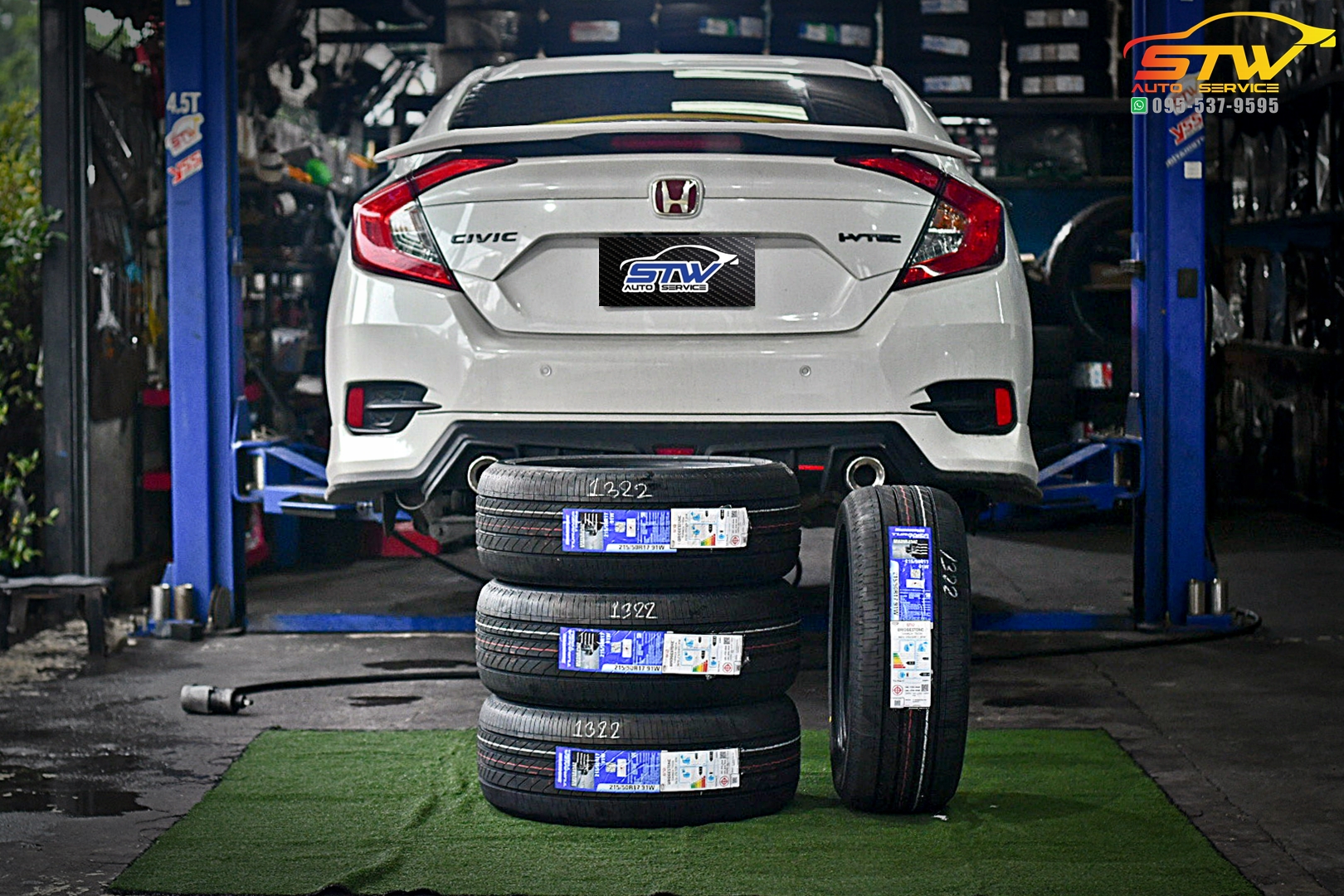 เปลี่ยนยาง HONDA CIVIC FC BRIDGESTONE Turanza T005A 215/50R17 91W