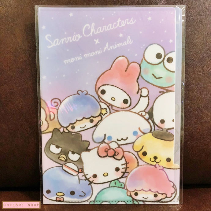 แฟ้ม A4 Sanrio x Moni Moni Animals สีม่วง แยกใส่เอกสารได้ 5 ช่อง
