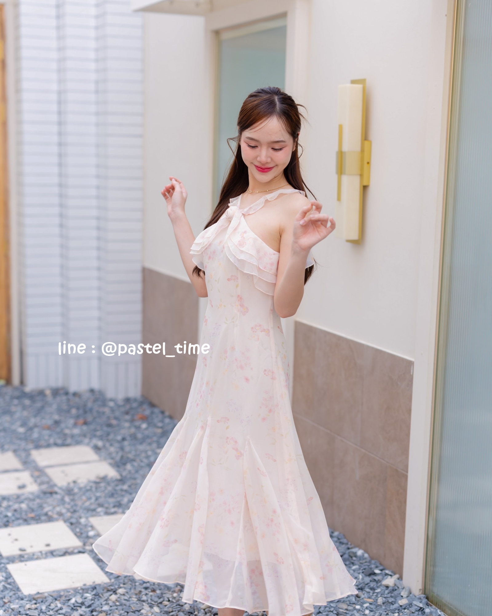 Rosy Vest Maxi Dress