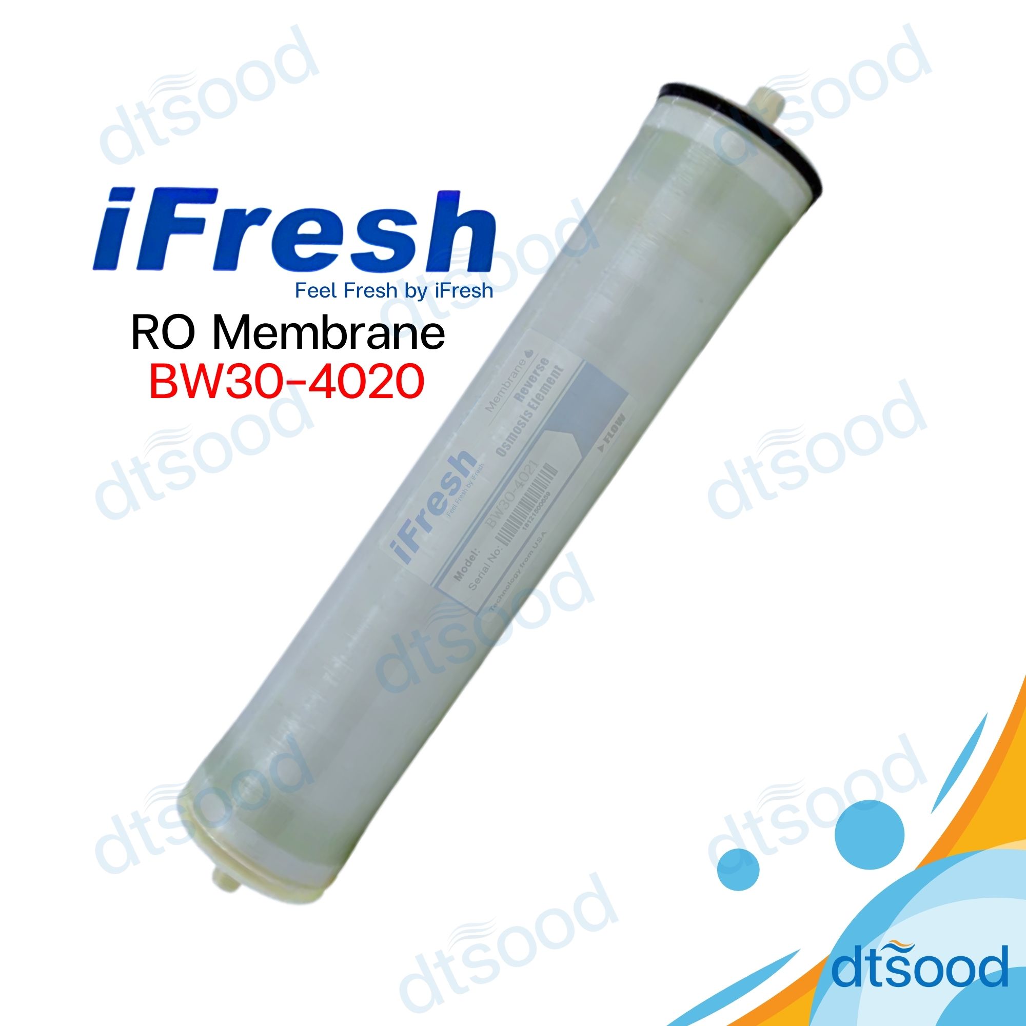ไส้กรองน้ำเมมเบรน RO Membrane iFresh 4021 ขนาด 4"x21" ไส้กรองอุตสาหกรรม โรงน้ำดื่ม ไส้กรอง RO4021