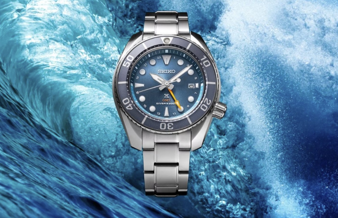 (ประกันศูนย์ไทย 1 ปี) Seiko Sumo Solar GMT Ocean Blue รุ่น SFK001J