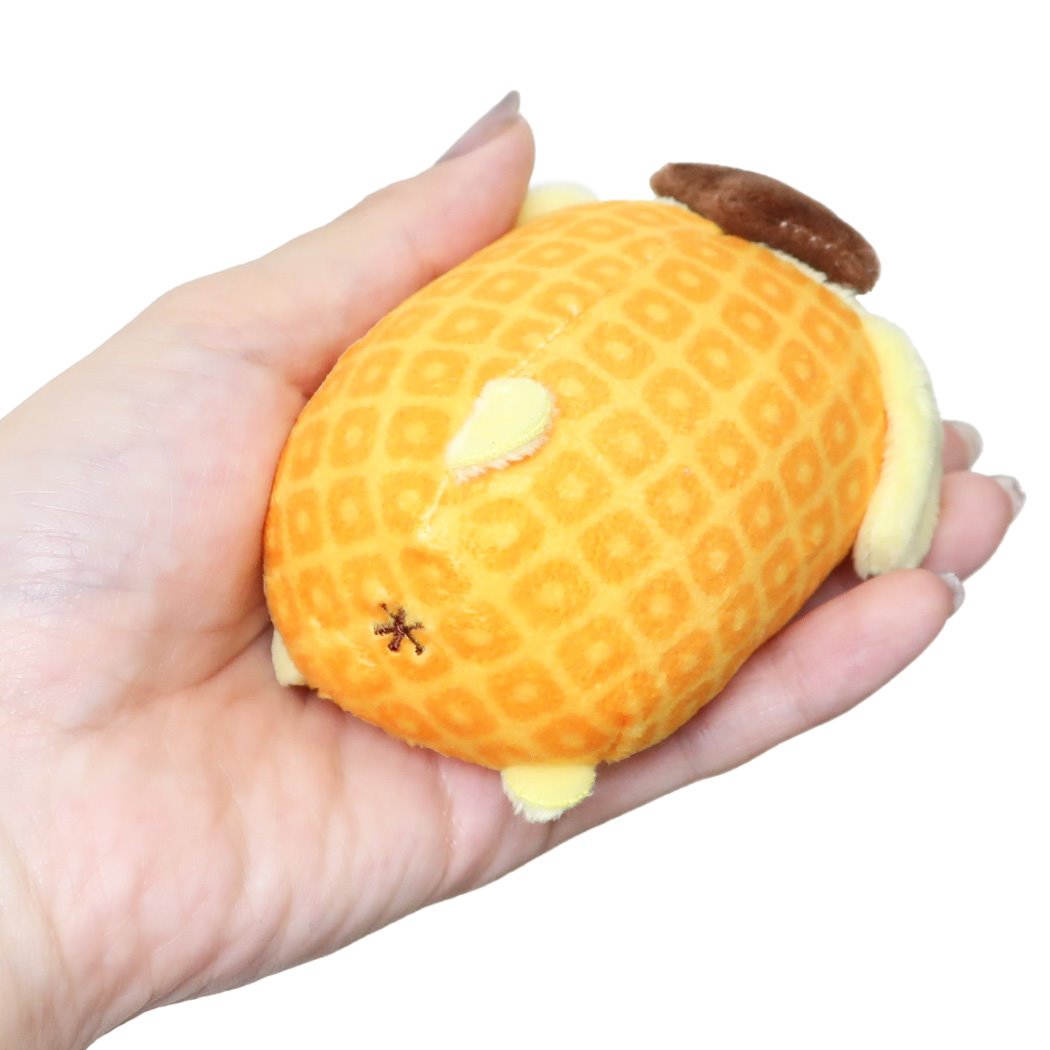 ตุ๊กตา Sanrio Characters Japanese Pattern แบบ Pompompurin ตรงตัวทำเป็นลายแบบญี่ปุ่น น่ารักมาก ขนาด 6 x 5.5 x 8 ซม.