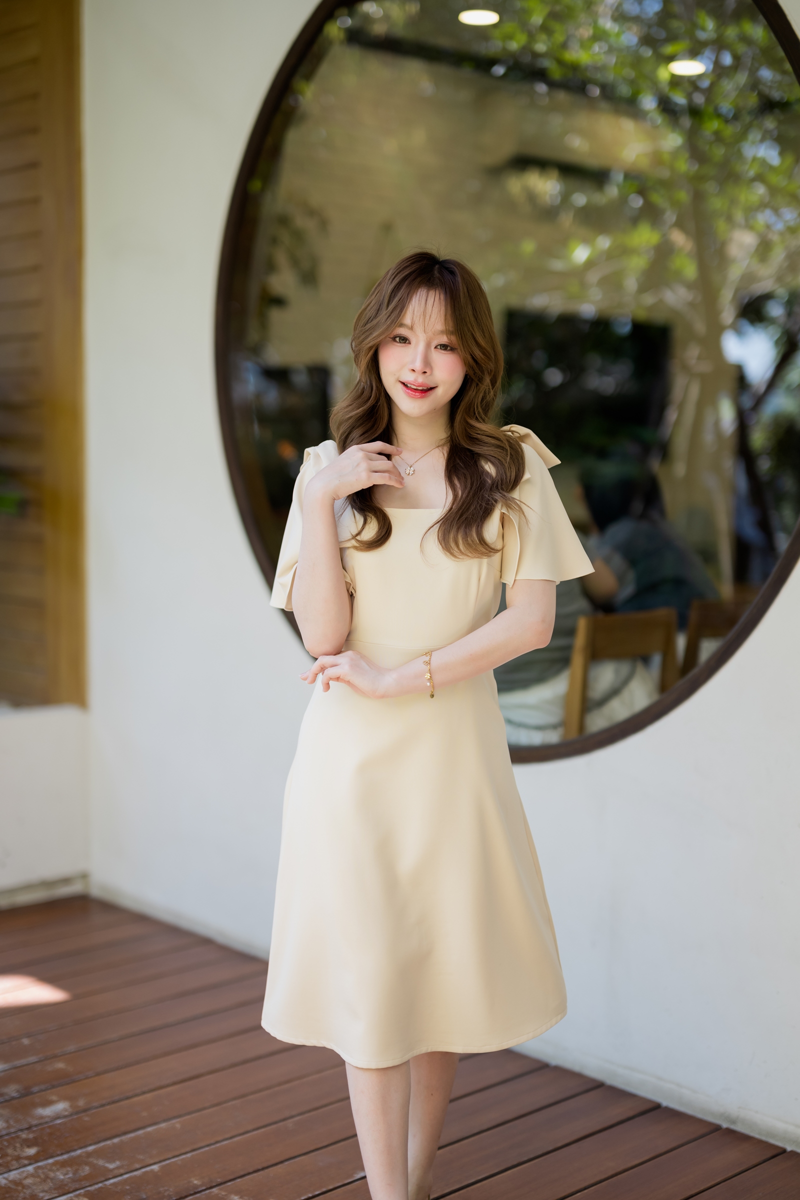 Bellette Bow Shoulder Dress