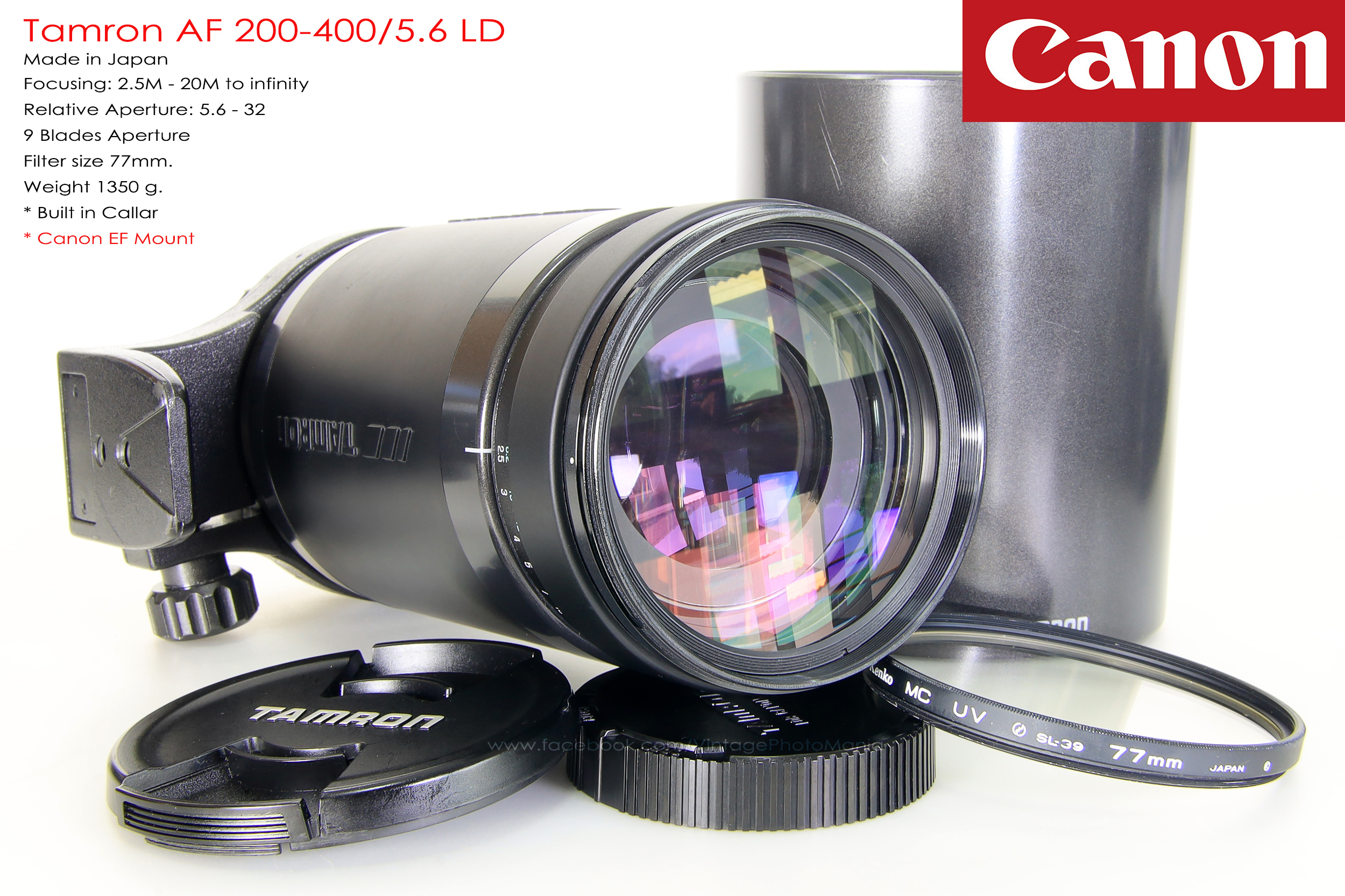 Tamron AF 200-400/5.6 LD *Canon EF เลนส์ซูมซูเปอร์เทเลสายถ่ายนกเอฟไม่ไหล