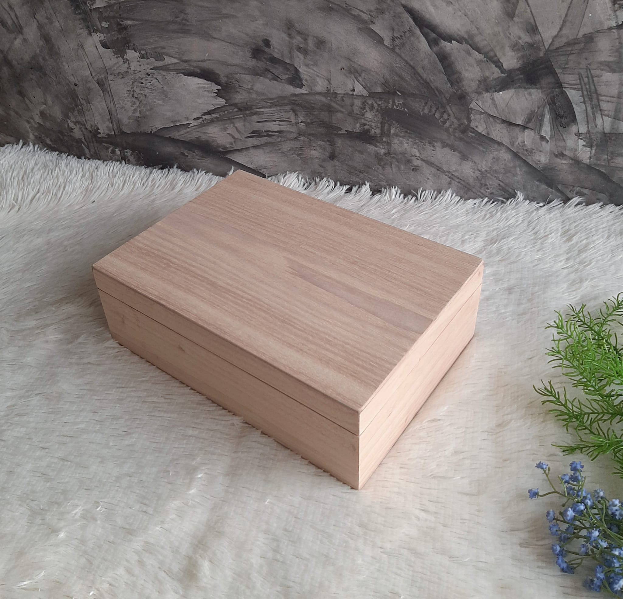 กล่องไม้ฝาครอบ แบบเข้ามุม45 องศา